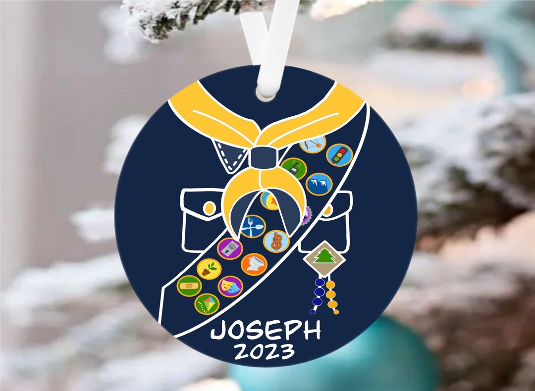Boy Scout Ornament, Personalized Scouts Ornament, Boy Scout Christmas