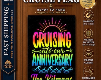 Cruise Door Magnet, Anniversary Cruise Door Flag, Cruise Door Decoration, Cruise Cabin Door Sign, Magnetic Cruise Door Flag, Cruise Partner