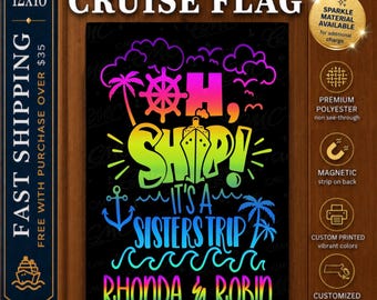 Cruise Sign Magnet Sisters Trip Cruise Door Sign Flag, Cruise Door Decoration, Cruise Door Sign, Cruise Door Banner, Girls Trip Cruise Decor
