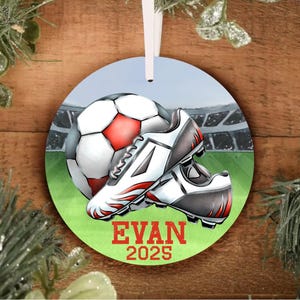 Personalized SOCCER Team Color Watercolor Ornament - SOCCER Christmas Ornament - Personalized Christmas Ornament - Sports Ornament