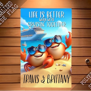 Cruise Door Magnet, Couples Crab Cruise Sign, Cruise Door Decoration, Cruise Cabin Door Sign, Magnetic Cruise Door Flag, Cruise Decoration