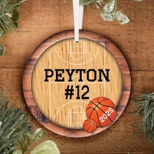 Personalized Basketball Court Christmas Ornament, Personalized Ornament, Personalized Ornament, Personalized Basketball Christmas Ornament