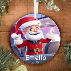 Personalized Flight Attendant Christmas Ornament, Personalized Co-Worker Ornament, CoWorker Christmas Gift, Airline Worker Gift, Stewardess