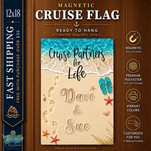 Cruise Magnet, Sand Couples Cruise Door Flag, Cruise Door Decoration, Cruise Door Sign, Cruise Door Flag, Cruise Door Banner, Couples Cruise