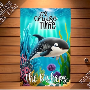 Cruise Door Magnet, Whale Cruise Door Sign, Cruise Door Decoration, Cruise Door Sign, Cruise Door Flag, Magnetic Door Banner, Cabin Decor