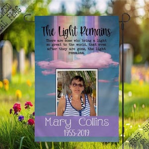 Personalized Memorial Garden Flag: Rainbow Remembrance (12x18)