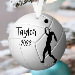 Personalized Girls Setter VOLLEYBALL Ornament - Volleyball Christmas Ornament - Personalized Christmas Ornament - Sports Ornament