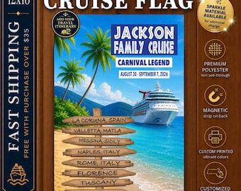 Cruise Magnet Port Stop Cruise Banner Flag, Cruise Door Decoration, Cruise Cabin Door Sign, Magnetic Cruise Door Flag, Cruise Door Banner