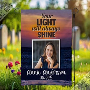 Personalized Memorial Garden Flag: Remembrance Sympathy Gift (12x18)