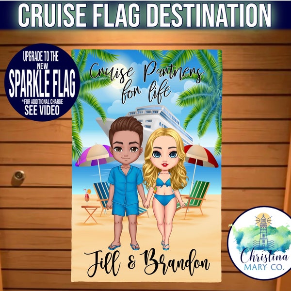 Cruise Sign Magnet Couples Sign Banner Flag, Cruise Door Decoration, Cruise Cabin Door Sign, Magnetic Cruise Door Flag, Cruise Decoration