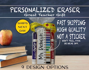 Personalized WhiteBoard Eraser, Chalkboard Eraser, Teacher Gift, Teacher Appreciation Gift, Personalized Teacher Christmas Gift