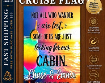 Cruise Door Magnet, Not All Who Wander Cruise, Magnetic Cruise Door Decoration, Cruise Door Sign, Cruise Door Flag, Cruise Door Banner
