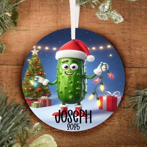 Pickle Christmas Ornament, Hide The Pickle Ornament, Personalized Ornament, Personalized Gherkin  Ornament, Hide The Pickle Ornament