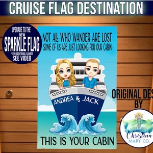Cruise Door Sign Magnet Couples Trip Banner Flag, Cruise Door Decoration, Cruise Cabin Door Sign, Magnetic Cruise Door, Cruise Decoration