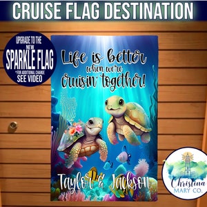 Cruise Door Magnet Turtle Couple Cruise Decor Flag, Cruise Door Decoration, Cruise Door Sign, Cruise Door Flag, Cruise Door Banner Magnetic