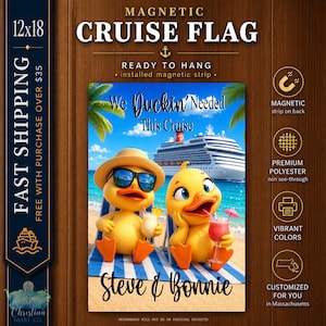 Cruise Door Magnet, Cruising Ducks Cruise Door Flag, Cruise Door Decoration, Cruise Door Sign, Cruise Door Flag, Cruise Door Banner Magnetic