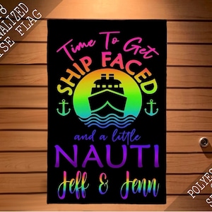 Cruise Sign Magnet, ShipFaced Cruise Door Sign Flag, Cruise Door Decoration, Cruise Door Sign, Cruise Door Flag, Friends Cruise Door Banner
