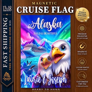 Alaska Eagle Cruise Magnet, Personalized Cruise Sign, Cruise Door Decoration, Cruise Door Magnet, Couples Cruise Sign, Crusing Together