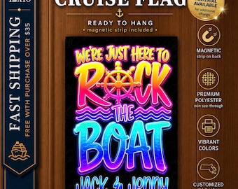 Cruise Door Magnet, Rock The Boat Cruise Door Sign, Cruise Door Decoration, Cruise Door Sign, Cruise Door Flag, Family Cruise Door Banner
