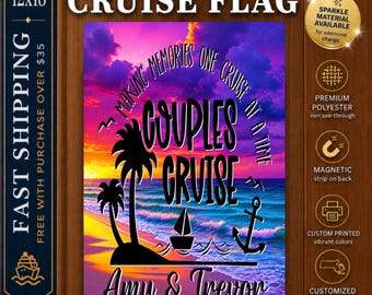 Cruise Magnet Trip  Flag, Couples Cruise Door Decoration, Cruise Cabin Door Sign, Magnetic Cruise Door Flag, Cruise Decoration