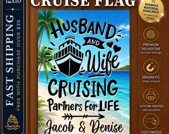 Cruise Magnet, Husband & Wife Cruise Cruise Door Flag, Cruise Door Decoration, Cruise Door Sign, Cruise Door Flag, Cruise Door Banner