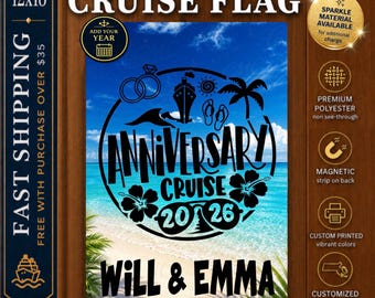 Cruise Magnet, Anniversary Cruise Door Sign, Cruise Door Decoration, Cruise Cabin Door Sign, Magnetic Cruise Door Flag, Cruise Decoration