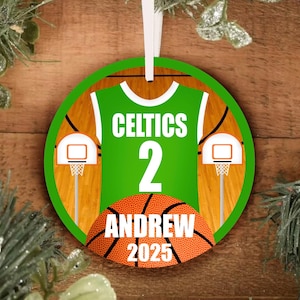 BASKETBALL Team Jersey Ornament - Basketball Christmas Orament