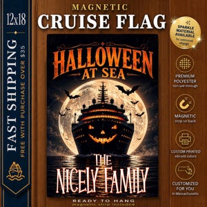 Cruise Door Magnet, Halloween Cruise Door Decoration, Cruise Door Sign, Cruise Door Flag, Family Cruise Door Banner, Couples Cruise Sign