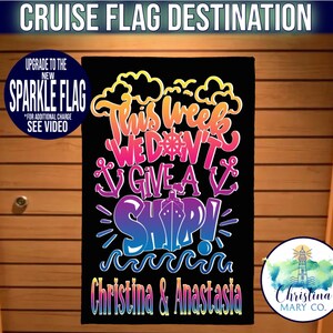 Cruise Magnet Don’t Give A Ship Sign Banner Flag, Cruise Door Decoration, Cruise Cabin Door Sign, Magnetic Cruise Door Flag, Cruise Partner