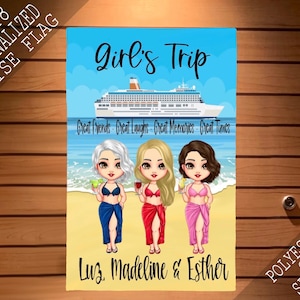 Magnetic Girls Trip Cruise Sign, Cruise Door Flag, Cruise Door Decoration, Cruise Door Sign,Cruise Door Flag, Cruise Door Banner, Character
