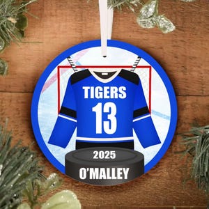 Personalized Hockey Jersey Christmas Ornament, Personalized Ornament, Personalized Ornament, Personalized Hockey Christmas Ornament