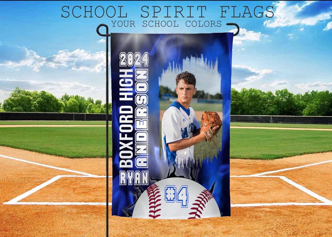 Personalized Senior Baseball Garden Flag: Varsity Sports Photo Yard ...