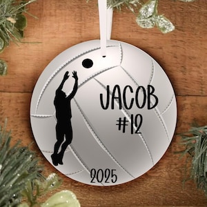 Personalized Boys Mens Setter VOLLEYBALL Ornament - Volleyball Christmas Ornament - Personalized Christmas Ornament - Sports Ornament