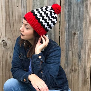 Red Room Beanie//Twin Peaks Inspired Beanie//Crochet Twin Peaks Hat image 3