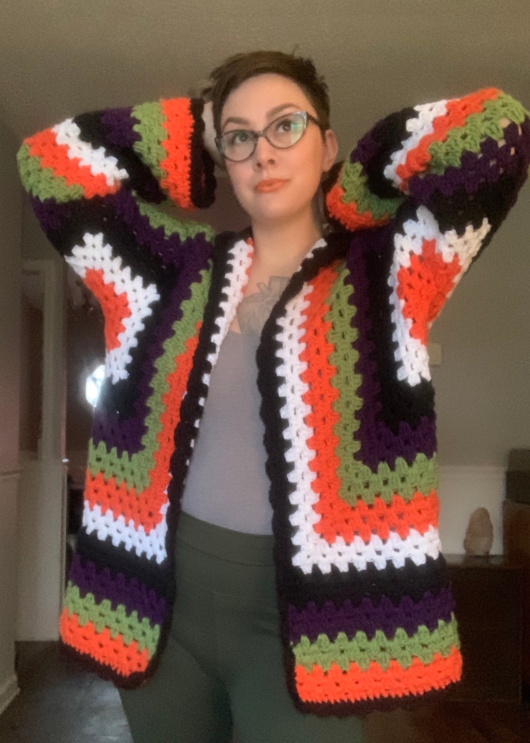 Frighteningly Fun Halloween Crochet Cardigan