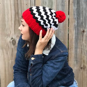 Red Room Beanie//Twin Peaks Inspired Beanie//Crochet Twin Peaks Hat image 2
