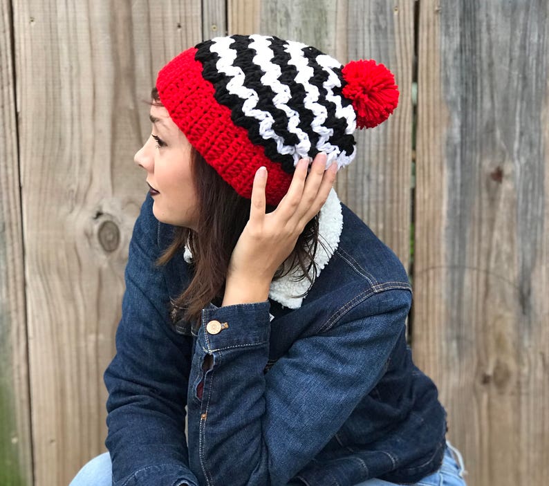 Red Room Beanie//Twin Peaks Inspired Beanie//Crochet Twin Peaks Hat image 2