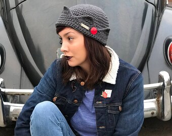 Crochet Whoopee Cap//Crochet Jughead Jones Beanie//Riverdale Beanie