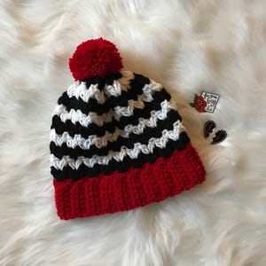 Red Room Beanie//Twin Peaks Inspired Beanie//Crochet Twin Peaks Hat image 5