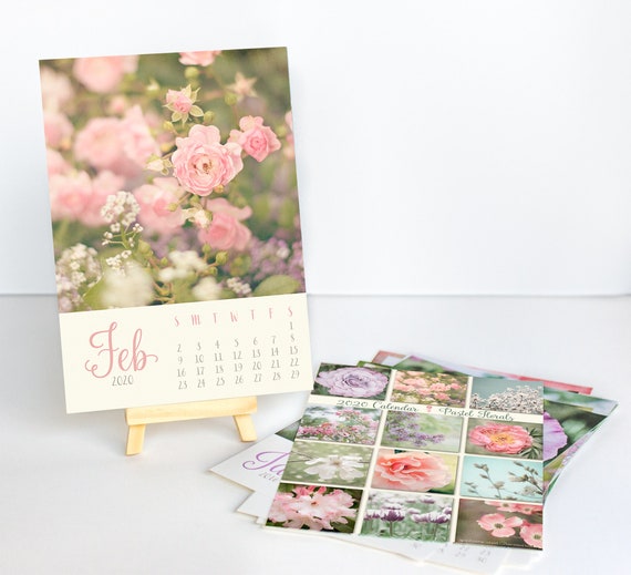 Mini Easel Calendar Small Desktop Calendar Photo Gifts For Etsy