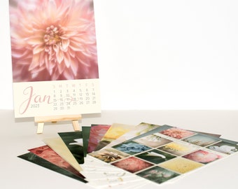 2023 Easel Calendar, Small Desktop Calendar Gift for Her, 5x7 Desk Calendar Photo Gift, Nature Photography 5x5 Art for Mini Gallery Wall