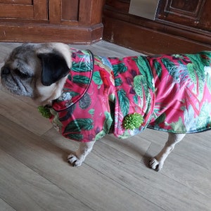 MEDIUM Special Occasion Velvet feel fleece lined dog coat jacket