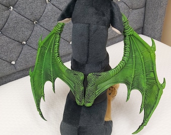 XL hondenkostuum Green Dragon Wings: zacht huisdier-cosplay