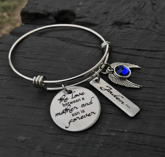 The Love Between A Mother And Son Is Forever Bracelet Son Etsy