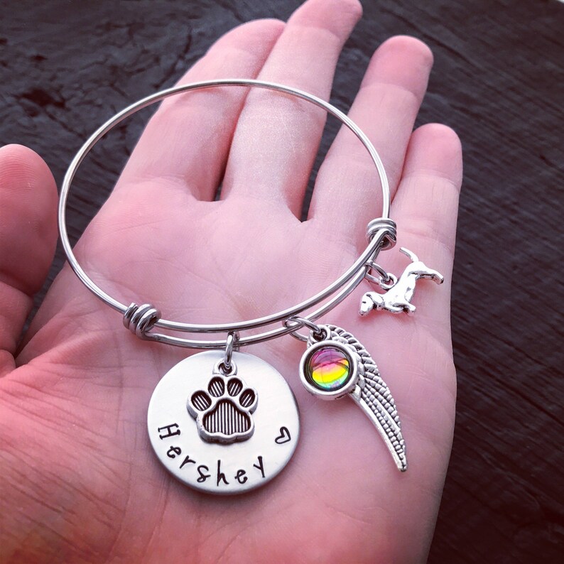 Dachshund Memorial Jewelry Pet Memorial Jewelry Rainbow Bridge Jewelry Pet Sympathy Gift Dachshund Memorial Bracelet Pet Keepsake