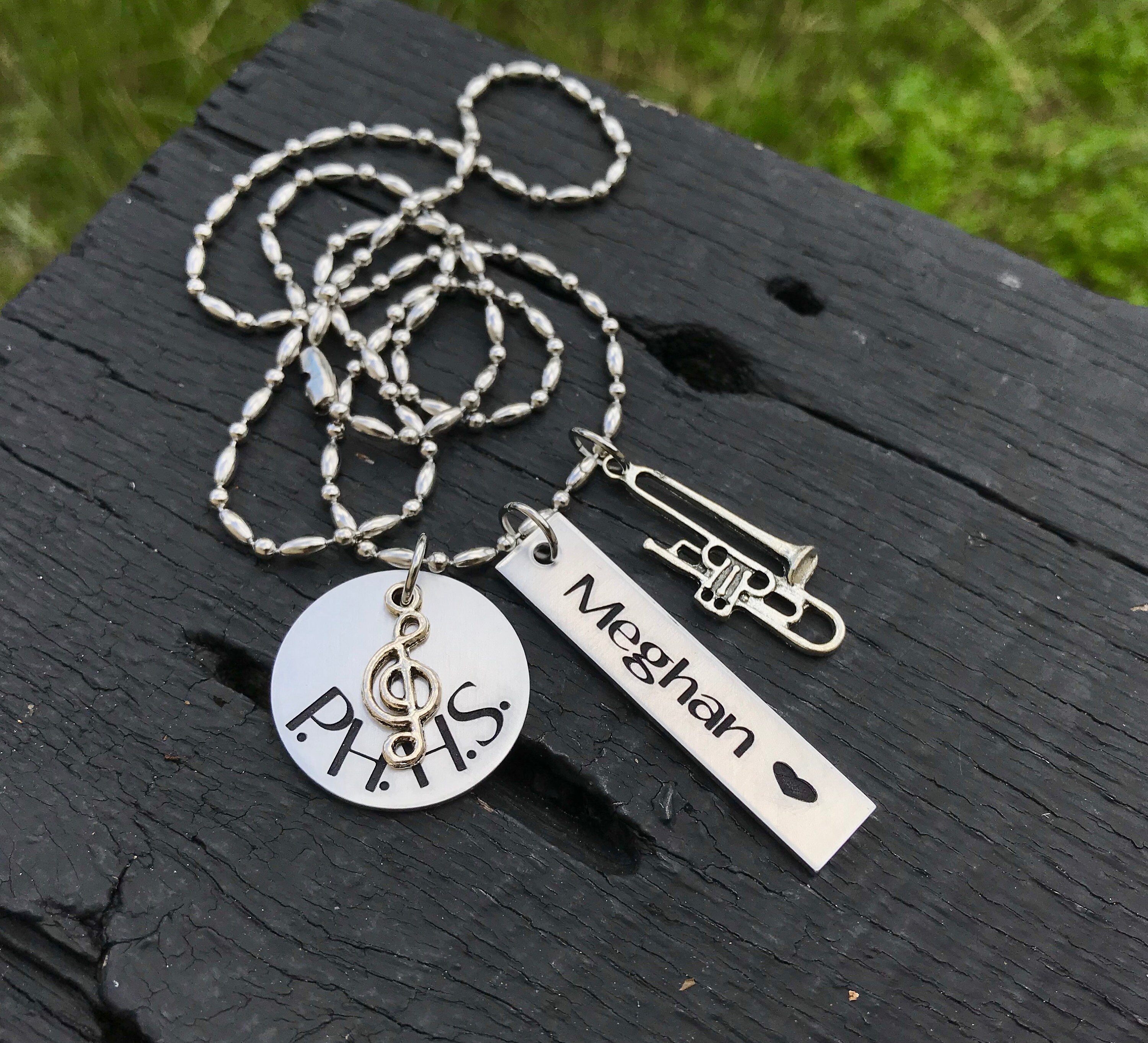 Trombone Necklace Trombone Jewelry Band Necklace Band Etsy