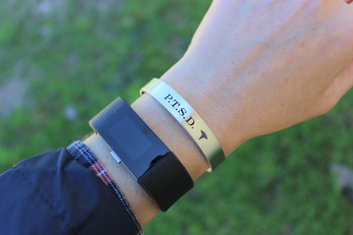 PTSD Medical Alert Cuff Bracelet PTSD Jewelry PTSD Etsy