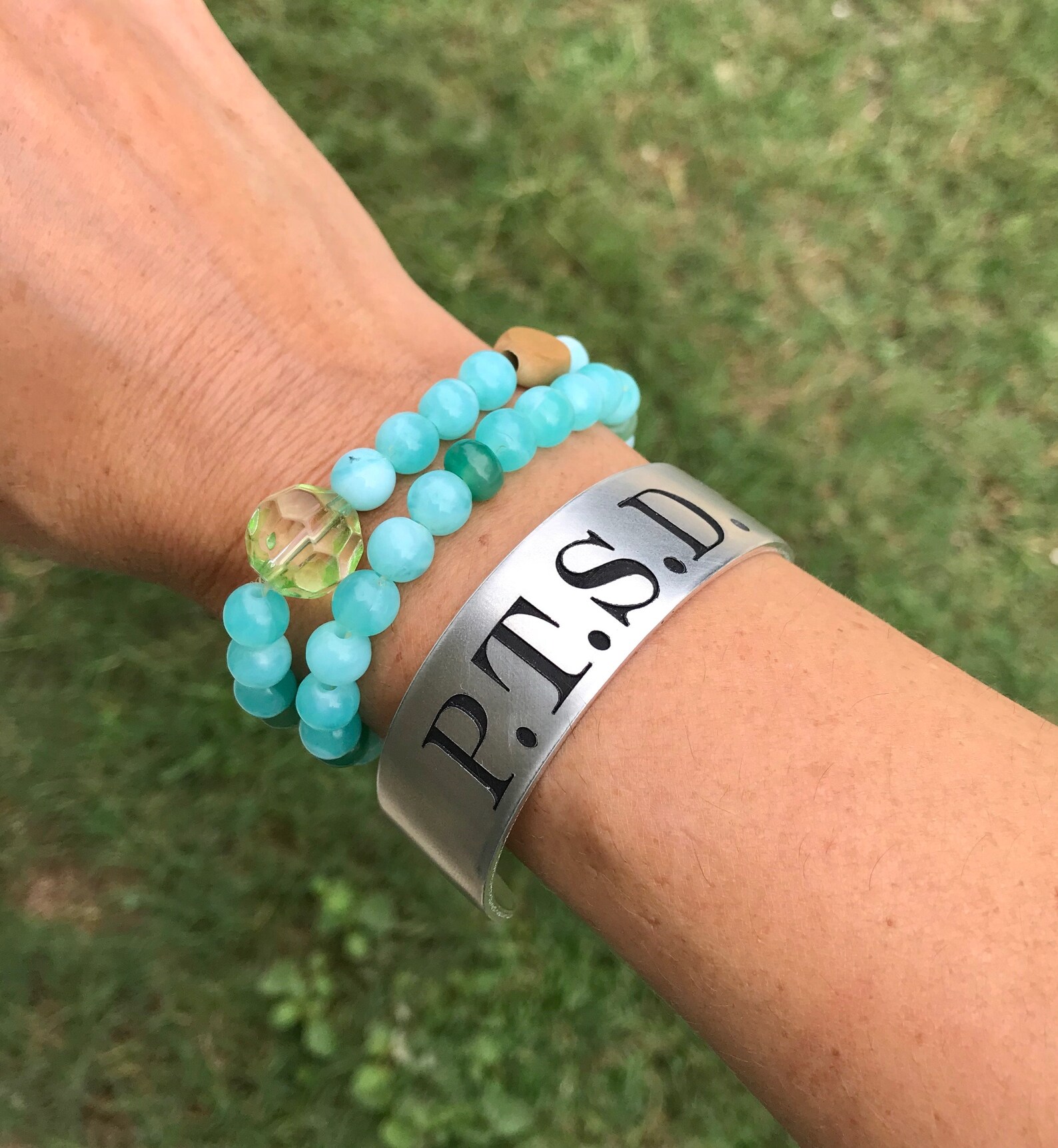 PTSD Medical Alert Cuff Bracelet PTSD Jewelry PTSD Etsy