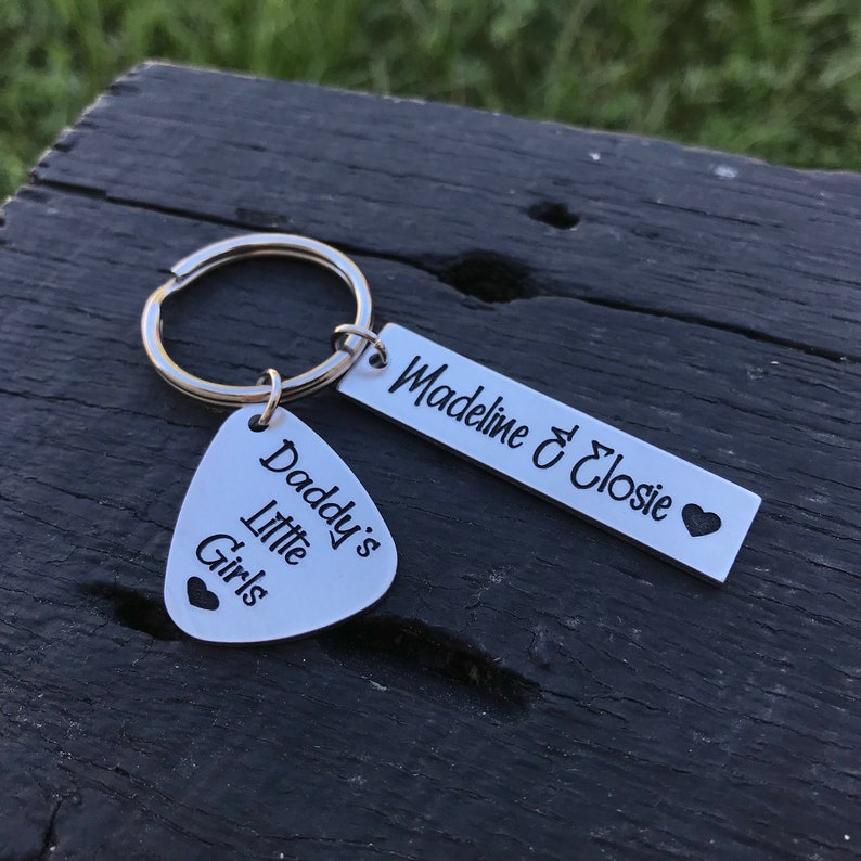 Daddy's Little Girls Keychain Father's Day Gift Etsy