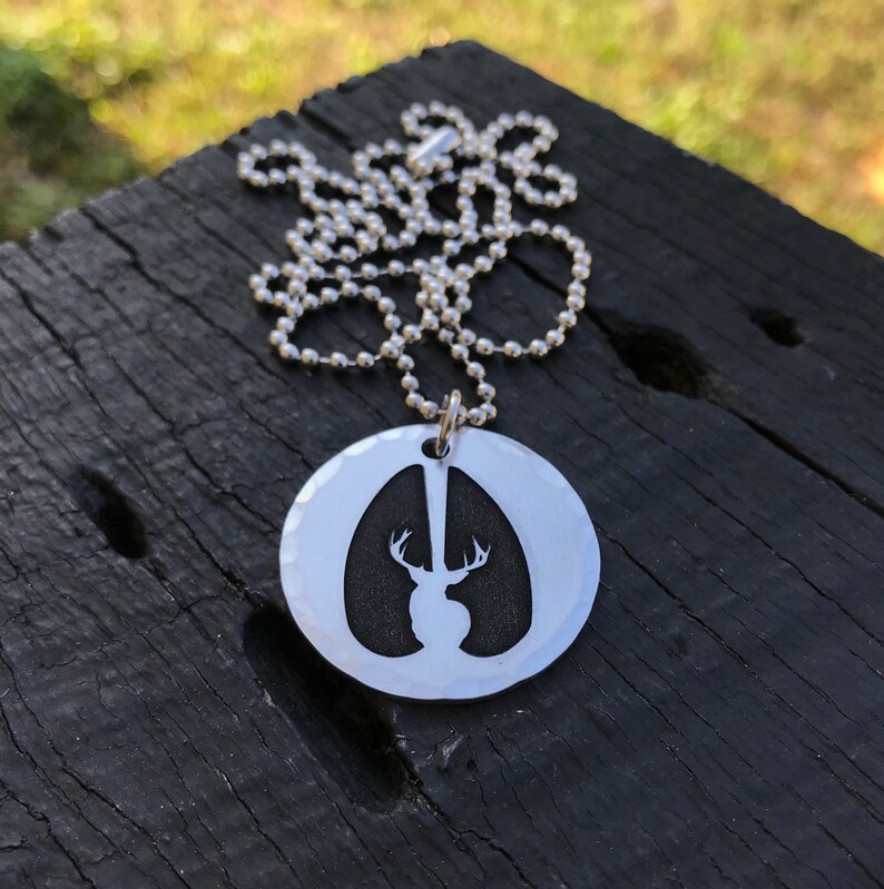 Buck /& Track Necklace Hunting Season Hoof Print Gift For Hunter Huntress Deer Hunting Jewelry Deer Tracks First Buck |